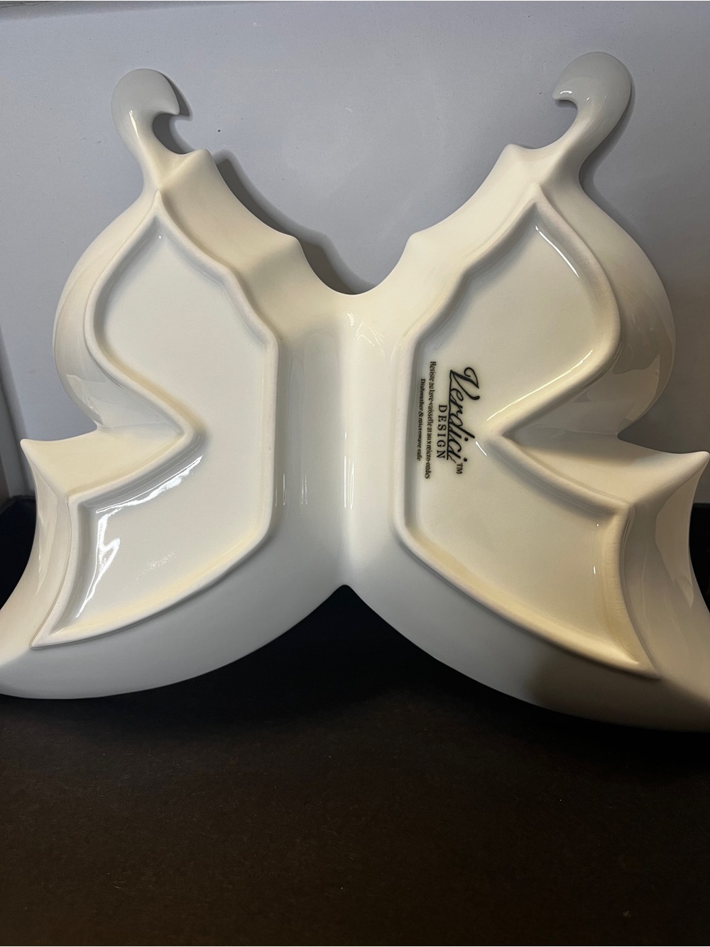 Verdici Design Porcelain Serving Platter w/ 2 compartments - Picture 8 of 14